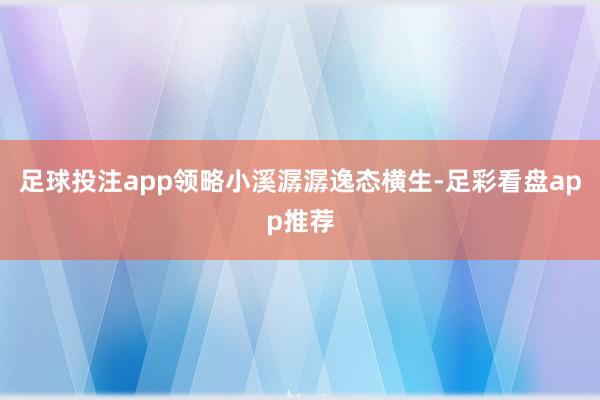 足球投注app领略小溪潺潺逸态横生-足彩看盘app推荐