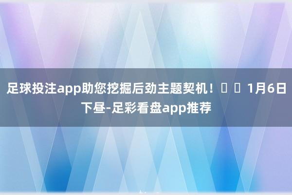 足球投注app助您挖掘后劲主题契机！		1月6日下昼-足彩看盘app推荐