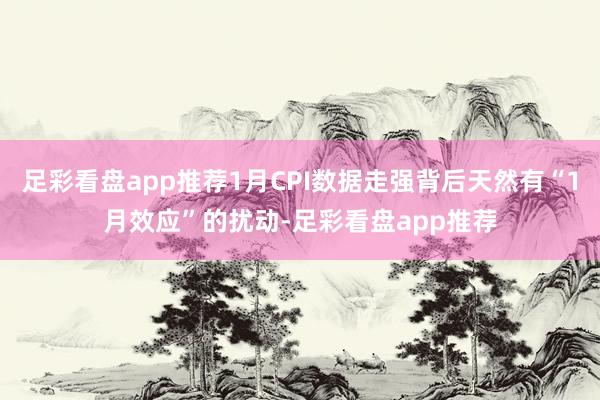 足彩看盘app推荐1月CPI数据走强背后天然有“1月效应”的扰动-足彩看盘app推荐