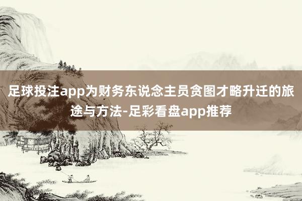 足球投注app为财务东说念主员贪图才略升迁的旅途与方法-足彩看盘app推荐
