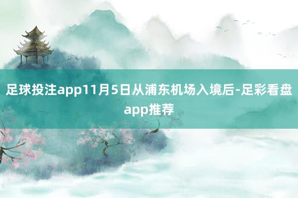 足球投注app11月5日从浦东机场入境后-足彩看盘app推荐