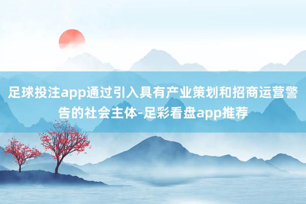 足球投注app通过引入具有产业策划和招商运营警告的社会主体-足彩看盘app推荐
