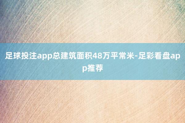 足球投注app总建筑面积48万平常米-足彩看盘app推荐