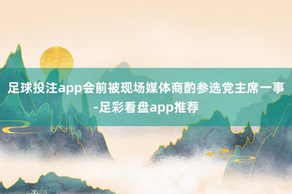 足球投注app会前被现场媒体商酌参选党主席一事-足彩看盘app推荐